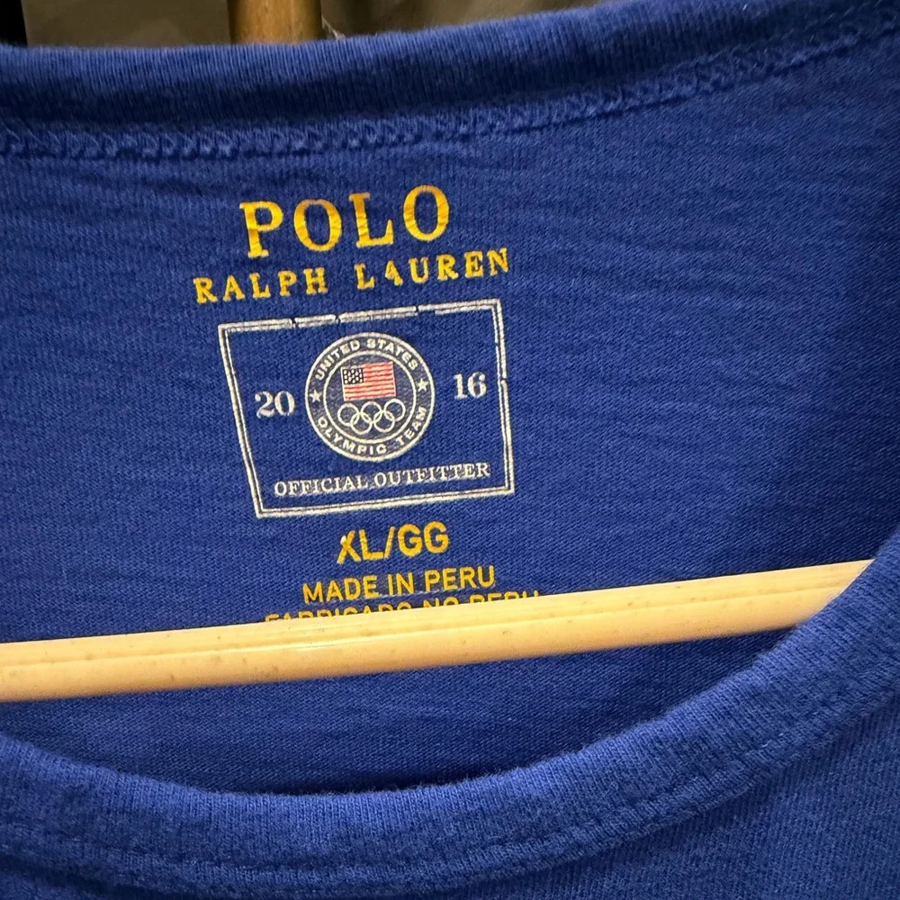 Polo Ralph Lauren Team USA 2016 Olympics T-Shirt Royal Mens Size XL